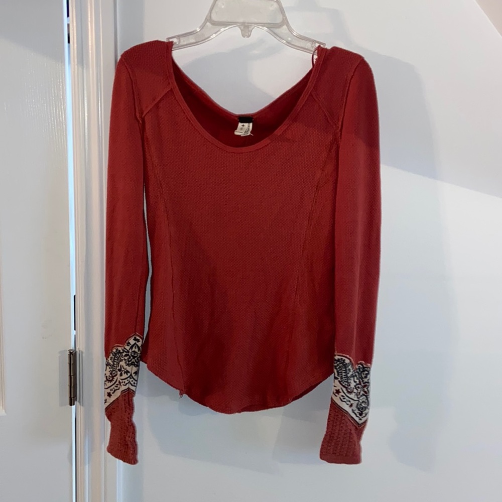 Free People long sleeve ribbed shirt